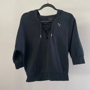 Puma Black 3/4 Sleeve Hoodie